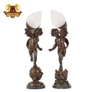 Statue de sirène en bronze taille réelle, décoration de jardin, sculpture de lampe de maintien de sirène en bronze - Product Image 6