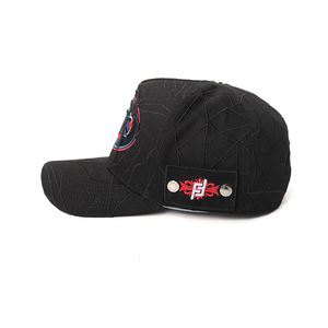 Wholesale High Quality Custom 5 Panel Cap 3D Embroidery With Metal <b>Pins</b> Suede Curved Brim Satin Lined Baseball <b>Hat</b> Rico Caps - Product Image 4