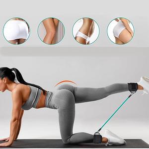 Fasce di resistenza alla caviglia portatili con polsini TPE e materiali in lattice per ginnastica Body Building glutei allenamento e allenamento - Product Image 2