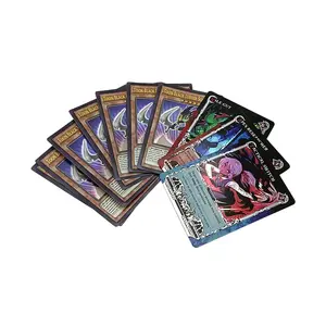 Custom Printing Original Design And Logo Gold Stamped Holographic Cartoon Anime Trading Cards With Trading Card Sleeves