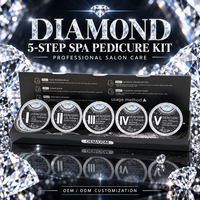 Kit de Pédicure au Collagène Diamant Personnalisé – Ensemble de Traitement Spa 5 Étapes pour des Pieds Éclatants – Formule Professionnelle pour la Peau des Pieds – Fabricant en Gros pour les Salons de Manucure