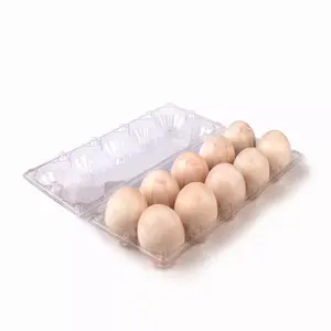 プラスチック製卵包装トレイ透明PET卵トレイ市場向け