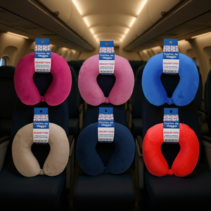 Memory Foam Travel <b>Pillow</b> 30x15x30 Cm <b>Neck</b> Support For Car Plane Train - Product Image 2