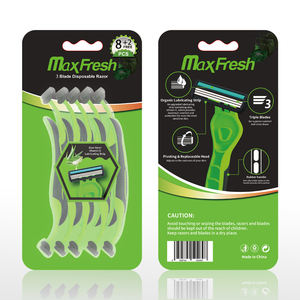 Бритва с тройным лезвием и смазкой, Женская/Мужская бритва в блистерной упаковке - Product Image 4