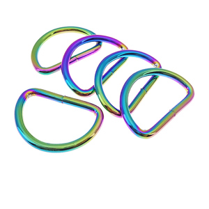 Venta al por mayor Metal 1 pulgada Arco Iris D medio anillo <span class=keywords><strong>Dee</strong></span> hebilla para bolso de mano - Product Image 1