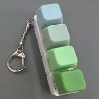 4 touches mécaniques colorées pour clavier, boutons de doigt, porte-clés anti-stress, touches de jeu pour clavier