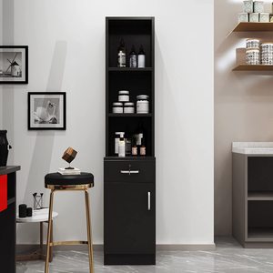 Modern Design <strong>Lockable</strong> <strong>Drawers</strong> Mirror Storage Cabinet Eco-Friendly Wood Commercial Beauty Salon Hotel Bathroom Hair Barber - Product Image 5