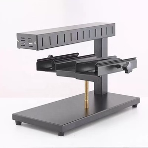 Machine à <span class=keywords><strong>raclette</strong></span> commerciale 750W avec double plateau, hauteur réglable, pour la fusion et le chauffage du fromage - Product Image 2