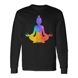Camiseta de manga larga Vishuddha Throat Pose Seven Chakras Crystal Yoga Hinduism - Product Image 1