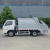 Camion compacteur de déchets diesel léger 5 m³ à transmission manuelle, châssis mini 4x2, fonctionnement flexible, zones rurales