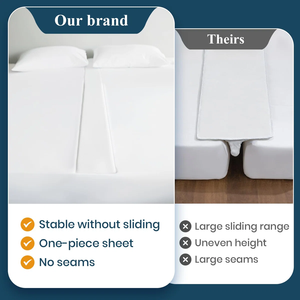 Kit Convertitore 3 in 1 per Letti: da Singolo <span class=keywords><strong>a</strong></span> Matrimoniale, Riempitivo per Divisibili King Size con Lenzuolo con Angoli e Cinghie, Connettore per Materasso - Product Image 5