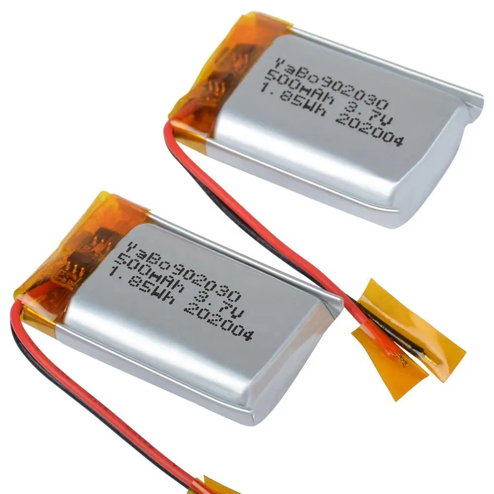 3.7v 500mah Battery Customized Smart Low Temperature 902030 Rechargeable 30C Li-Polymer Lithium Pcb Electric Cycle 3.7V 500Mah Lipo Batteries