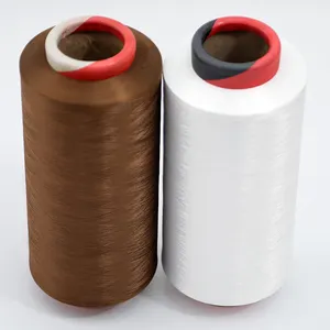 Vente en gros de fil de Filament de Polyester recouvert de Spandex 150D/48f