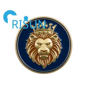 Pièces de monnaie de défi personnalisées Lion du Jodeau, en métal émaillé 3D, motif animalier, souvenir chrétien, vente en gros - Product Image 5