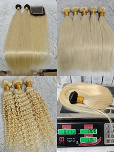 Letsfly Blonde Color 613# Raw Virgin Hair Bundles 100gram 10A 100% Human Hair Straight/<b>Body</b> <b>Wave</b>/Deep <b>Wave</b> Brazilian Wholesale - Product Image 3