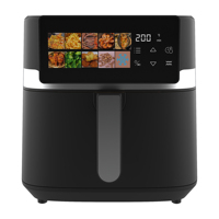 Nouvelle Arrivée Friteuse à Air Numérique avec Fenêtre de Visualisation 6.5L en Acier Inoxydable, Friteuse à Air Intelligente, Fabrication OEM ODM, Logo Personnalisé