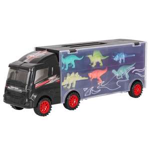 Dinosaur Transporter Truck Carrycase Mini Dinosaur Carrier Play Set con T-Rex, Triceratops y figuras <span class=keywords><strong>de</strong></span> Pterodáctilo para niños - Product Image 3