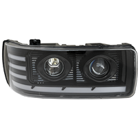 Vente en gros d'usine, phares LED à double lentille, 500 % plus lumineux, OEM ODM, pour camions DAF XF95 XF105 CF85 EURO 2003-2015