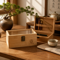Boîte de rangement en bois pour bureau avec couvercle coulissant, conteneur vierge pour loisirs créatifs, souvenirs, fabrication de cadeaux, organisation domestique et vente en gros