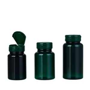 Luxe Plastic Flessen Voor Huisdieren Voor Medicijnontwerp Met Flipdop En Schroefafdichting Voor Pillenverpakking 100Ml 120Ml