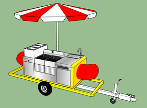 הנמכר ביותר נייד חם כלב Stand עגלת על גלגלים עם גריל הטיגון Towable המבורגרים חם כלב מזון עגלות לממכר קרוואן למכירה - Product Image 6