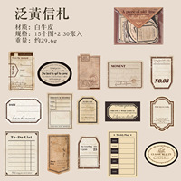 30 autocollants par paquet, série Papier d'Autre Temps, décorations de scrapbooking de style rétro