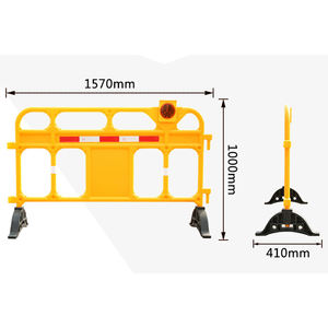 Güvenilir kalite mobil demir çarpışma üç delikli plastik PE güvenlik su dolu bariyerler - Product Image 3