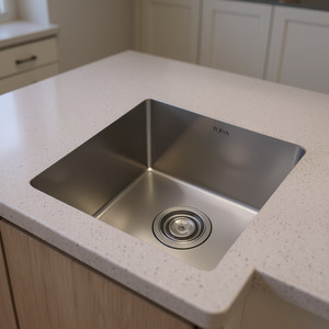 Lavello da Cucina a Vasca Singola 15 X 17 Pollici in Acciaio Inox 16 Gauge, Rettangolare, da Incasso, Superficie Spazzolata - Product Image 2