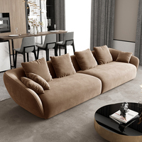Sofá seccional Chesterfield moderno de mediados de siglo, diseño circular de tela con forma de luna para sala de estar, oficina, Vestíbulo de Hotel