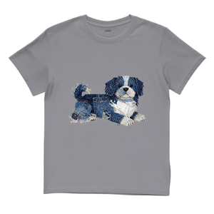 T-Shirt Unisex 210GSM 100% Cotone, Casual, Traspirante, Resistente, con Stampa DTF Design Cane, Maglietta da Donna - Product Image 2
