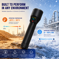 Detector de Metano Láser HIREP BRP550, Analizador de Gas TDLAS Portátil, Detección Remota de 0-200 m, Alarma de Sonido, Luz y Vibración