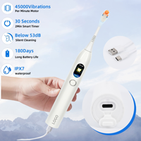 Produk terbaru 2025 Smart pengingat otomatis sikat gigi gelombang sonik Vibrosonic menyapu layar tampilan sikat gigi listrik