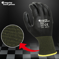Gants de sécurité imperméables en nitrile CY avec revêtement sur la paume, gants de travail de haute qualité résistants à l'huile pour l'assemblage électronique et les tâches industrielles