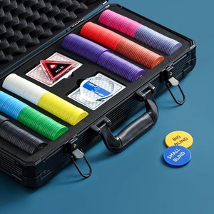 ชุดชิปเซรามิกเท็กซัสโฮลเอ็มระดับพรีเมียมสุดหรู 300/500 ชิ้น |   กล่องอลูมิเนียม EVA ระดับไฮเอนด์ สำหรับโทเค็นพิเศษ 4 ชิ้น สำหรับชมรมไพ่นกกระจอกและคาสิโน - Product Image 1