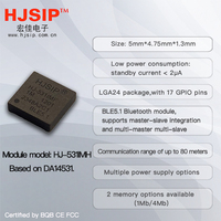 HJSIP HJ-531IMF BLE5.1 pour Module Bluetooth DA14531 Chipset IoT Beacon avec Port UART Transmission transparente 5*4.75*1.3mm