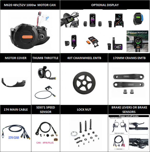 Bafang G510 M620 1000w Frame Kits Mid Drive Motor Full Suspension Electric Bike Frame Kits Canbus Bafang M620 Motor