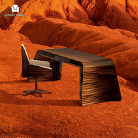 Ensemble de meubles de bureau en bois massif de luxe, bureau et bibliothèque modernes, ensemble table et chaise de bureau pour le bureau du PDG