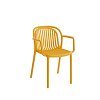 Chaises de salle à manger modernes et minimalistes, pour extérieur, balcon, en plastique imperméable, empilables, avec dossier épaissi, mobilier de maison en PU