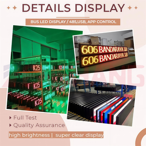 Nhà máy tùy chỉnh huấn luyện viên phía sau cửa sổ đích dòng dẫn quảng cáo màn hình phía trước và phía sau dòng hiển thị xe buýt bên trong màn hình dẫn - Product Image 4