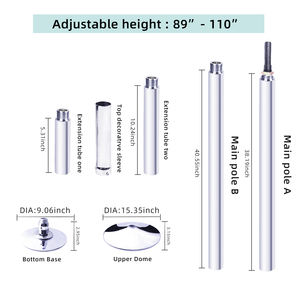 Barra de baile portátil ajustable en altura, fácil instalación para <span class=keywords><strong>principiantes</strong></span> y profesionales, barra de baile con tacones giratorios 360 Stripper - Product Image 2