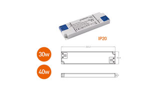 ไดรเวอร์ LED 30W 40W แหล่งจ่ายไฟ 220-240V DC 12V/24V ปรับหรี่แสงได้แบบ Dali  ตัวเรือนพลาสติก ประสิทธิภาพสูง - Product Image 3
