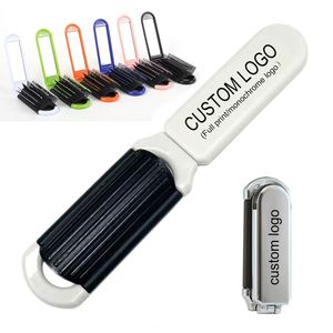 Cepillo de Pelo Plegable Portátil con Espejo, Diseño Innovador, de Plástico, con Logotipo Personalizado Serigrafiado, de Alta Calidad, en Oferta - Product Image 1