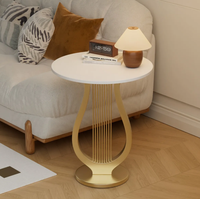 Nouvelle table minimaliste à bordure en forme d'harpe, table basse pour salon et maison