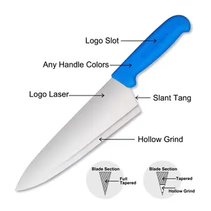 professional knives colour coded handles for knife sharpening grinding rental exchange services grinders dealers butchers chefs