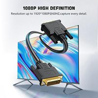 Câble DVI DVI-D Dual Link 24+1 Mâle-Mâle 5M Haute Vitesse pour Moniteur de Jeu PVC Plaqué Or IP67 25V PC DVD Projecteur