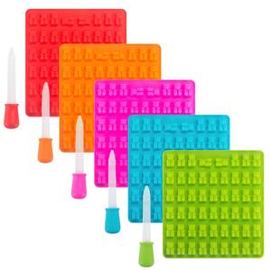 Moldes <span class=keywords><strong>de</strong></span> silicona sin BPA Para Caramelo, gomas grandes <span class=keywords><strong>de</strong></span> oso <span class=keywords><strong>de</strong></span> goma <span class=keywords><strong>de</strong></span> grado alimenticio con gotero, moldes <span class=keywords><strong>de</strong></span> silicona para Chocolate, venta al por mayor - Product Image 5