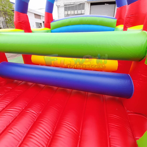 หลักสูตรอุปสรรคสายรุ้งแบบเป่าลมสำหรับเด็กสำหรับใช้ในบ้านเป่าลมขนาดยักษ์ใช้กลางแจ้ง - Product Image 6