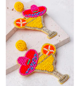 Pendientes bordados amarillos inspirados en la naturaleza para mujer Diseño de flores ecológico Joyería tejida a mano para fiestas - Product Image 2