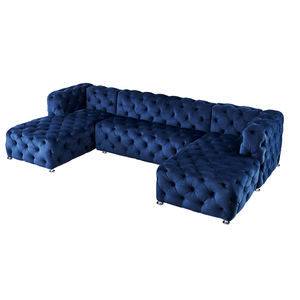 Sofá seccional en forma de U para sala de estar, diseño azul, el mejor y económico, venta al por mayor - Product Image 3