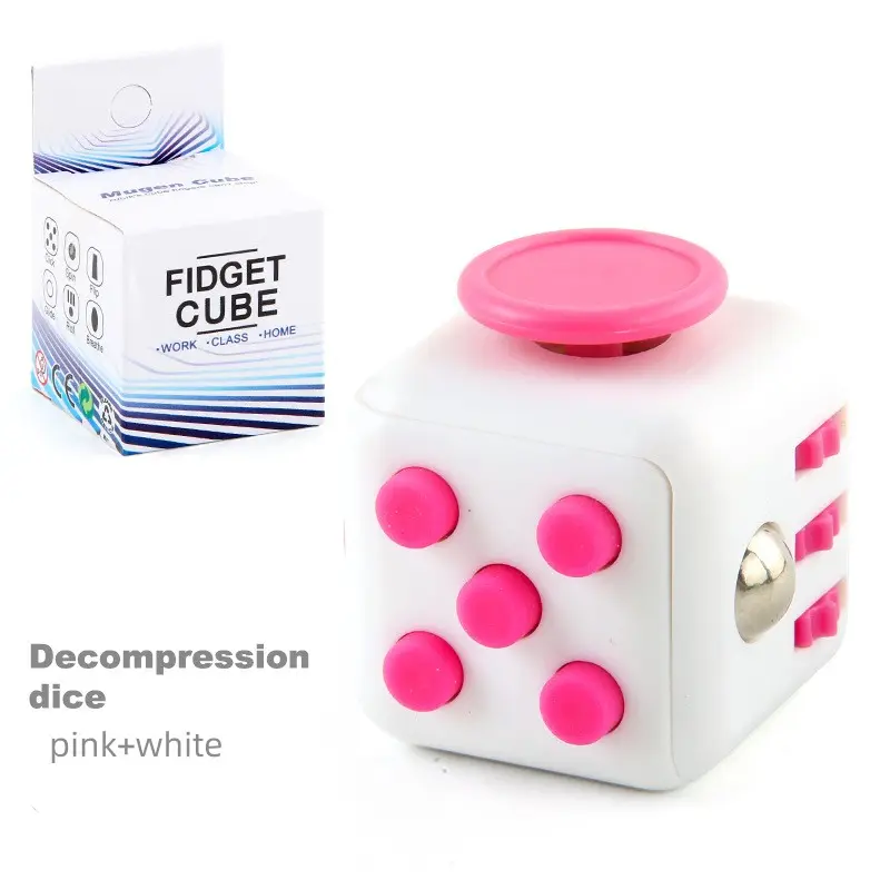 Popular Multicolor Decompression Stress Relief Toy Antistress Finger Tip Round Dice Cube Toy For Kids Educational Toys Games